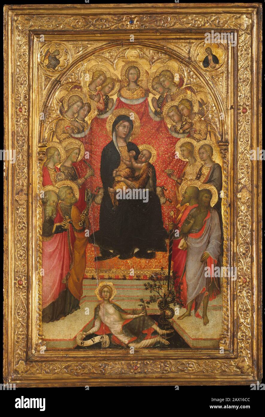 Madonna and Child Enthroned with Saint John the Evangelist, Saint Peter ...