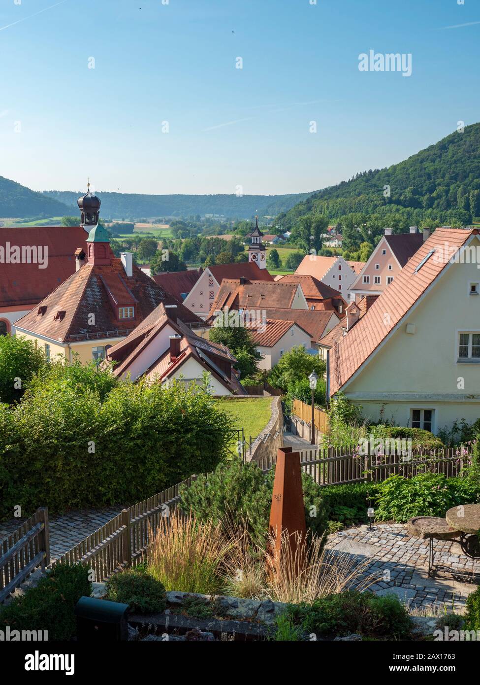 Altstadt von Greding, Altmühltal, Bayern, Deutschland | old town of Greding, Altmuehl valley, Altmuehltal, Bavaria, Germany Stock Photo
