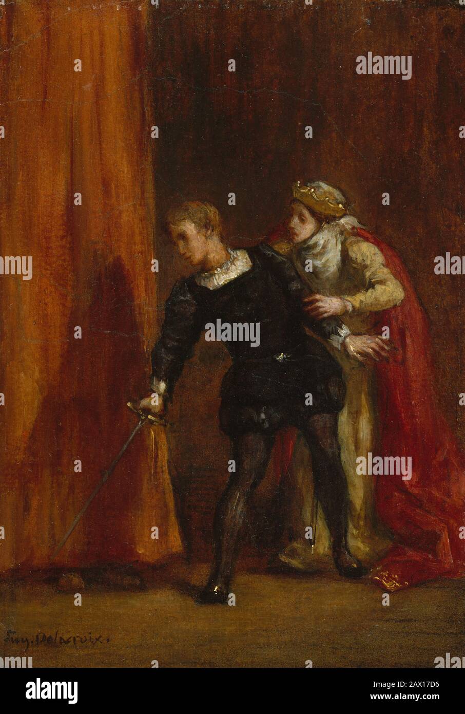 Hamlet and His Mother, 1849 Stock Photo Alamy