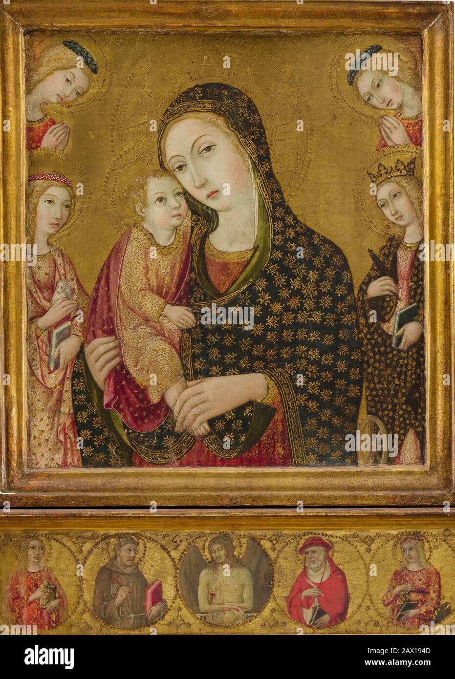 Madonna and Child with the Dead Christ, Saints Agnes and Catherine of ...