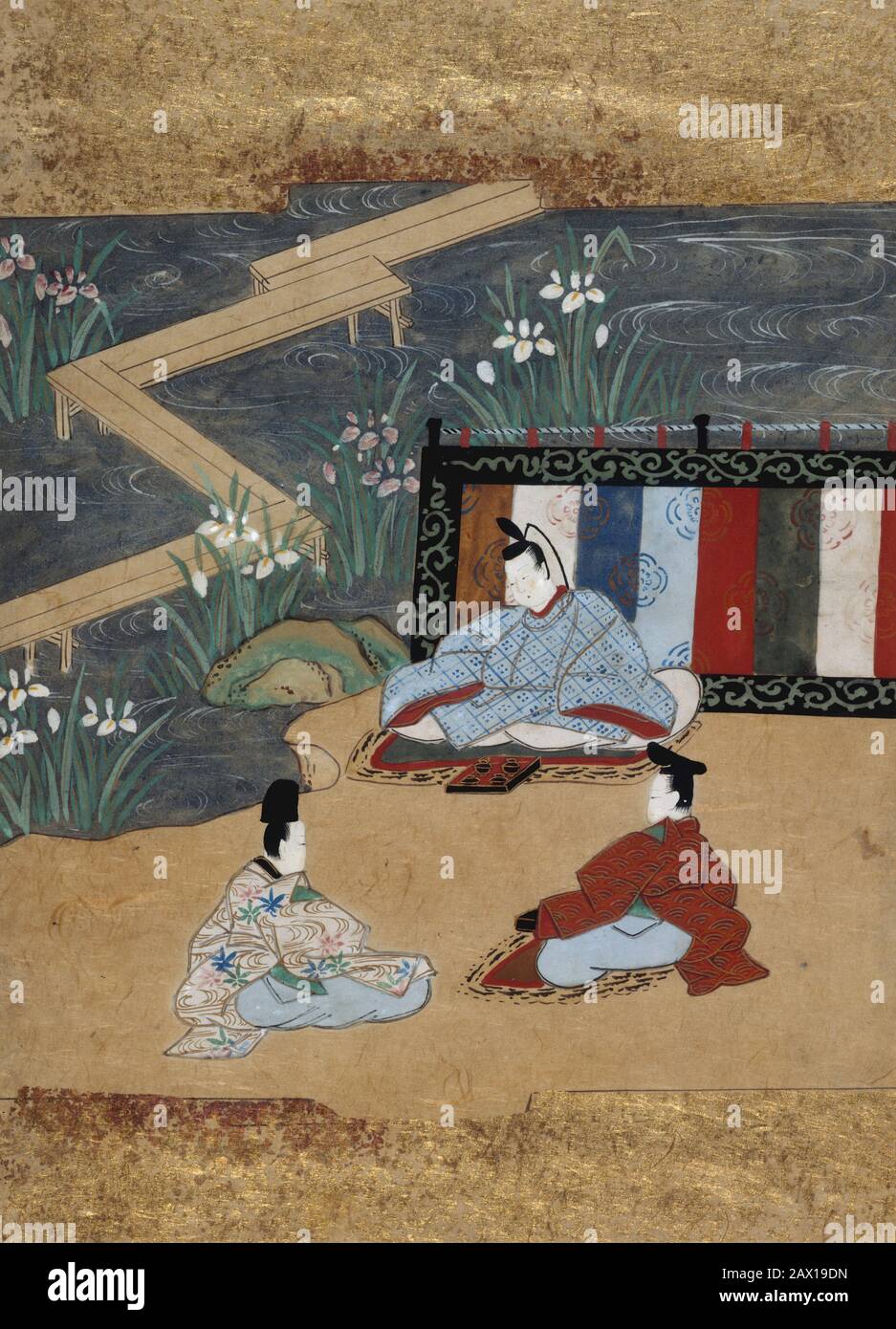 Scenes from the Tales of Ise (Ise monogatari), late 18th century.  Edo period (1615-1868) Stock Photo