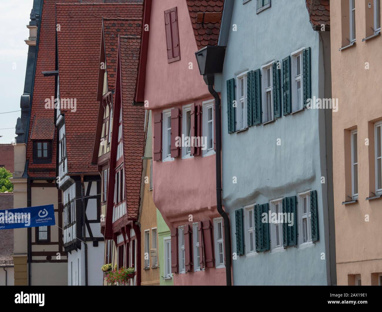Altstadt, Nördlingen, Franken, Bayern, Deutschland | old town, Noerdlingen, Franconia, Bavaria, Germany Stock Photo