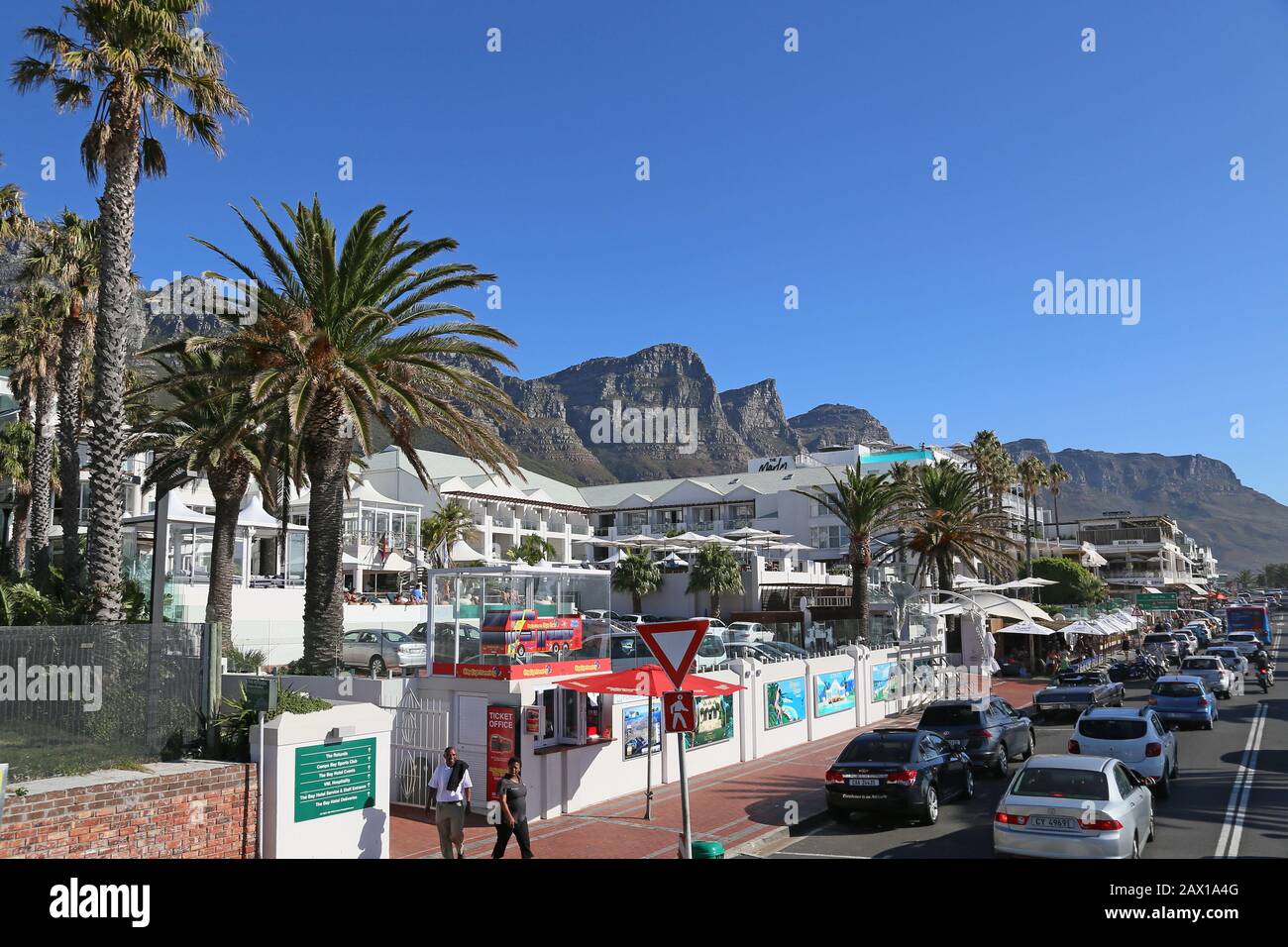 Bay Hotel, Victoria Street, Camps Bay, Cape Town, Table Bay, Western Cape Province, South Africa, Africa Stock Photo