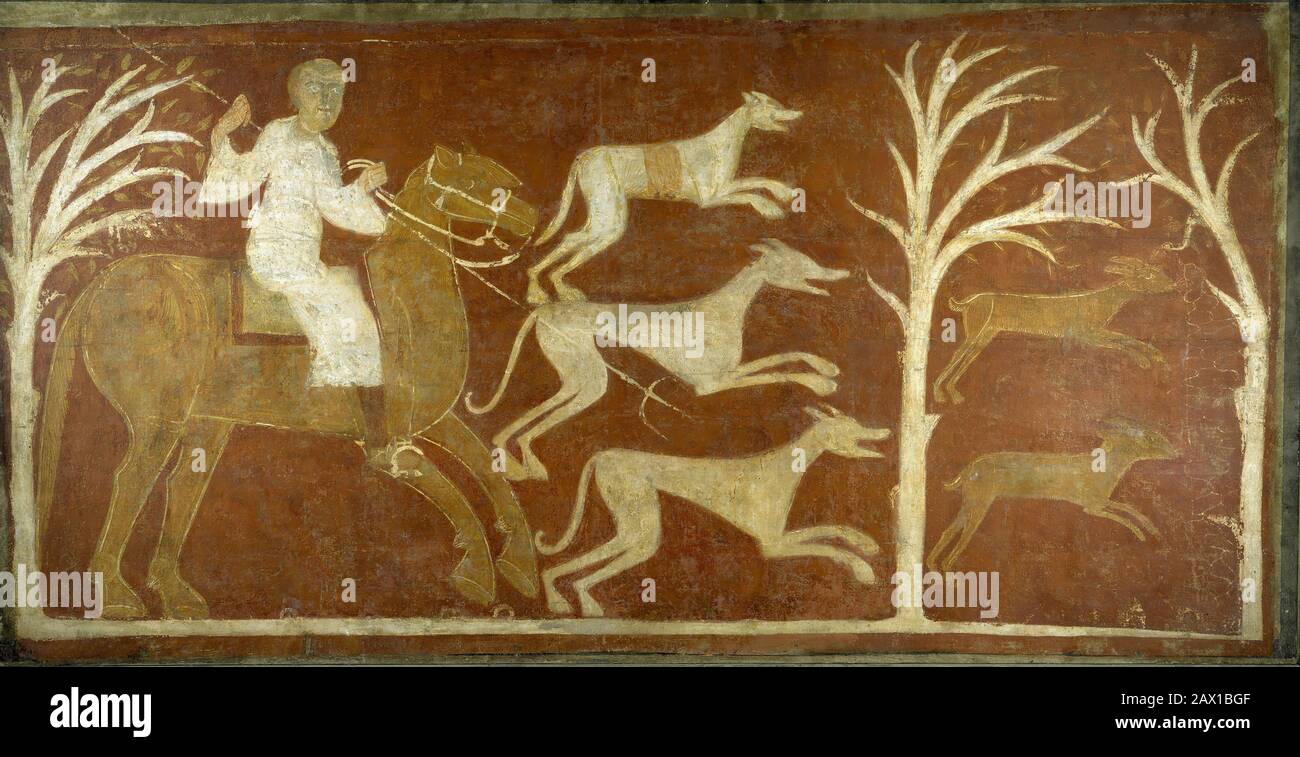Hunting Scene, first half 12th century (possibly 1129-34 Stock Photo ...