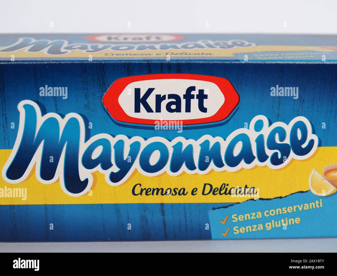 CHICAGO, USA CIRCA DECEMBER 2019 Kraft packet of mayonnaise Stock