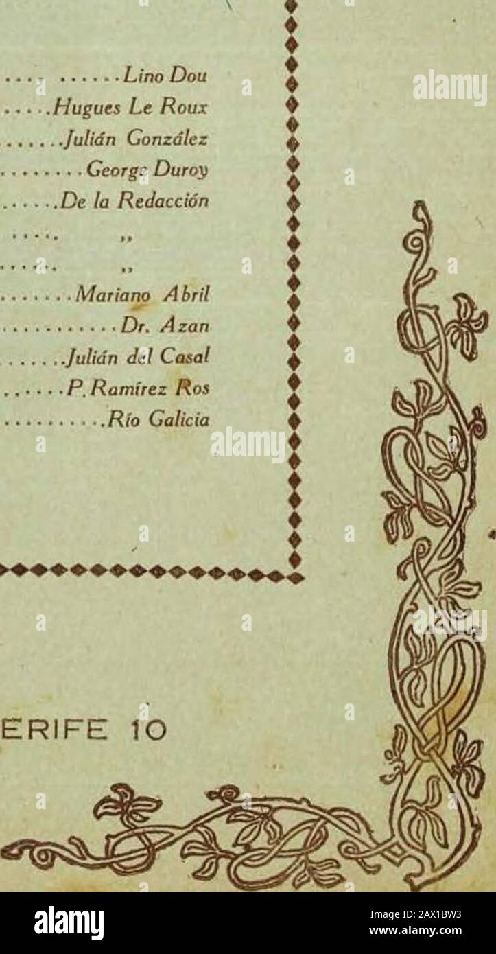 Labor nueva. . ??????????????? mkmm M ?? LABOR NUEVA Año I. REVISTA LITERARIA ILUSTRADA Núm. 13. ^»<^^^^V^^^^^i^A^^V^^^^^^^^^^^^^^V^^^^^^^*A^^^*A*»*S*^*^/^*A^^|^l^«^^^v^A^^^»^^^^^^^<»^^vv^^«/v^^vv^vvv»<^^A^^Al^l*A^ ni que lo rodea , para |H sociedad cubana toda ln «ala voluntad qi sienten contra usté suelo líos- Hiño i sus nativos pobladores pro| a la pren- iibaiin que en lugar do combatir a la clerecíaquí? -? i• ~ di n ruñad etamor- foseado de siervo i ? ln gleba en lujuí ni di lio u i ista la monja pudibunda que notuvo Fuerzas ni quizás deseo para evitar el atracoma Stock Photo