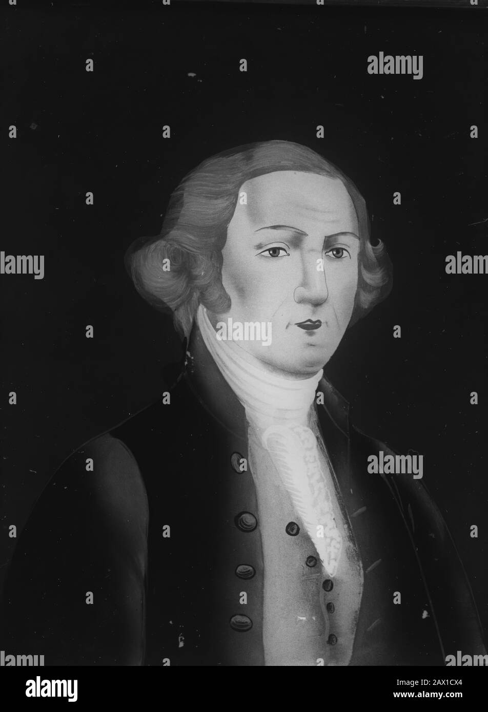 Plaque of George Washington, 1776-1830. Stock Photo
