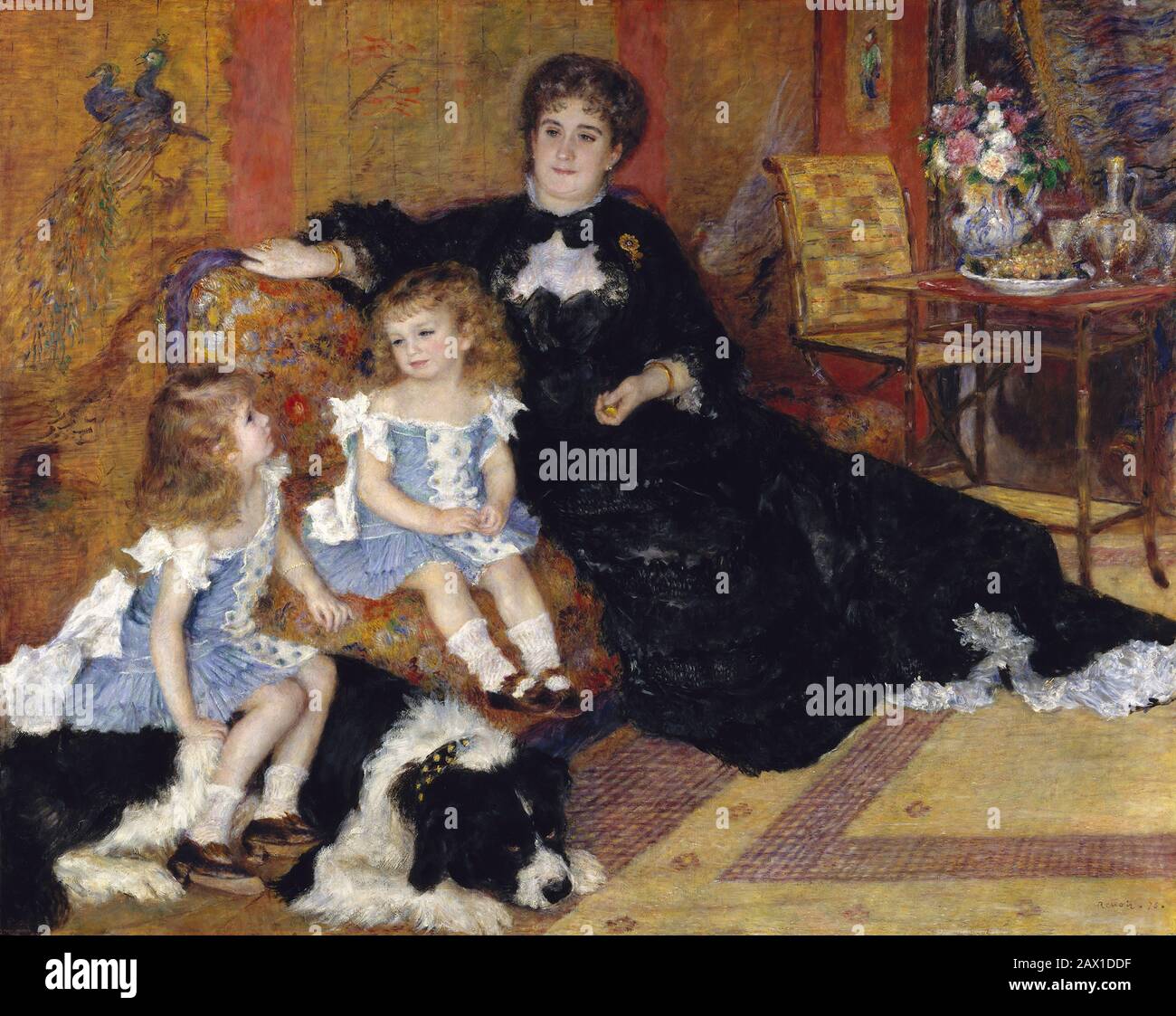 Madame Georges Charpentier (Margu&#xe9;rite-Louise Lemonnier, 1848-1904) and Her Children, Georgette-Berthe (1872-1945) and Paul-&#xc9;mile-Charles (1875-1895), 1878. Stock Photo