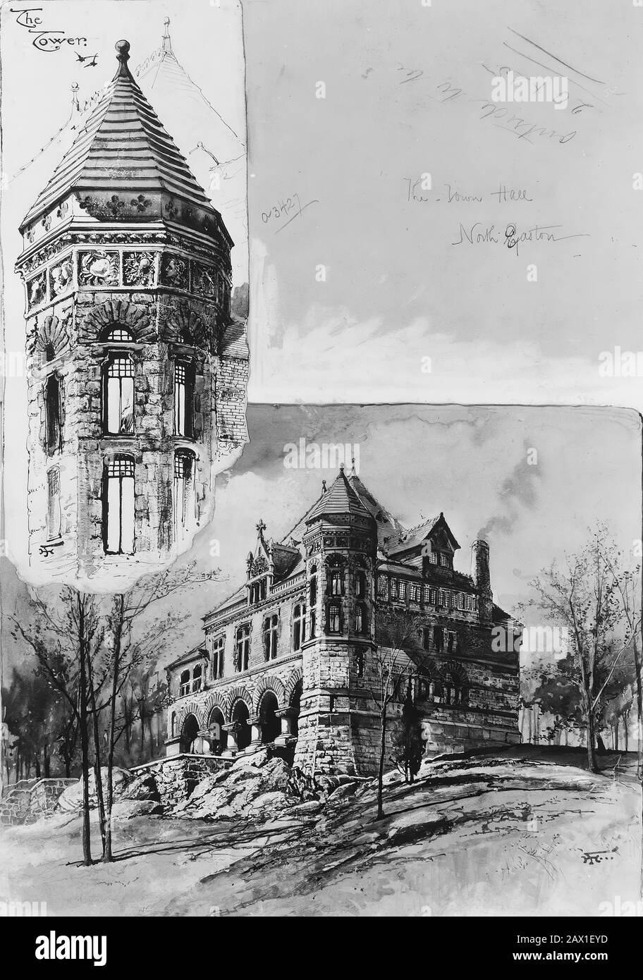 The Town Hall, North Easton, Massachusetts Stock Photo Alamy