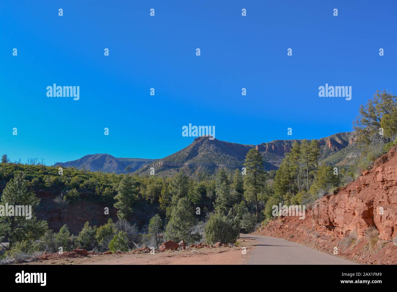 The Mogollon Rim mountain range in Tonto National Forest. Near Payson