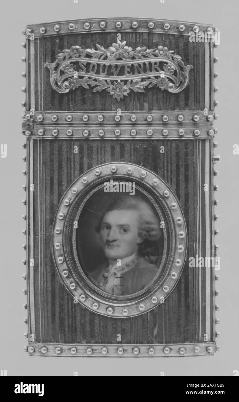 Souvenir with portrait of a man, 1778-79. Stock Photo