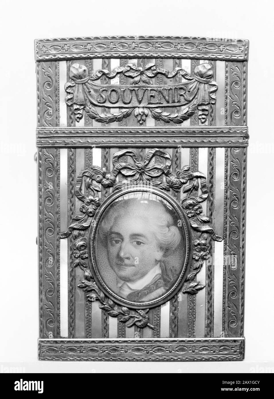 Souvenir with portrait of Stanislaus II, King of Poland, ca. 1770-80. Stock Photo