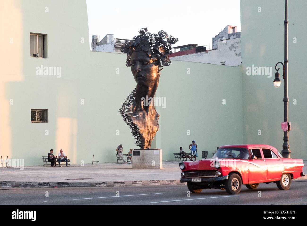 Primavera Sculpture by Rafael San Juan, Old Havana, Cuba Stock Photo