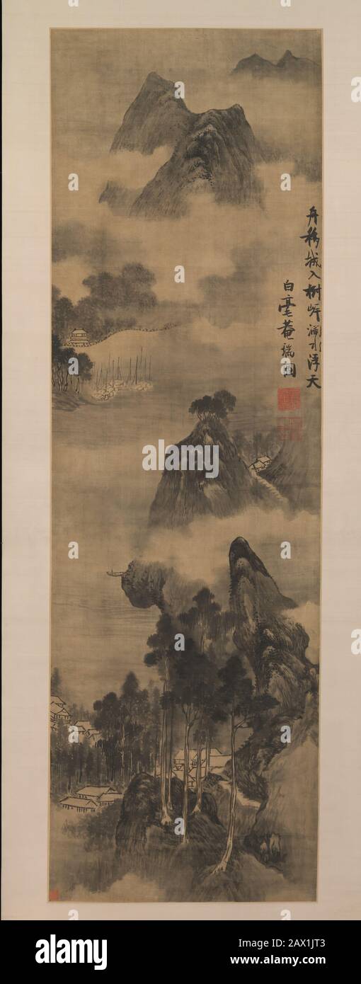 kein Rahmen 20x35 cm SHANGHAIXIAOTONG Neue Chinesische Art Foggy Mountain Forest Lanscape Leinwand Malerei Poster Und Print Wandkunst Bilder F/ür Wohnzimmer Wohnkultur A