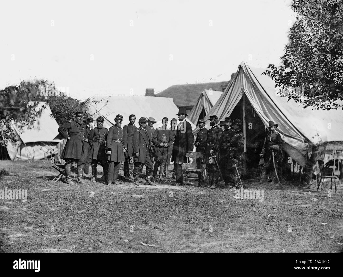 Abraham lincoln with john alexander mcclernand hi-res stock photography ...
