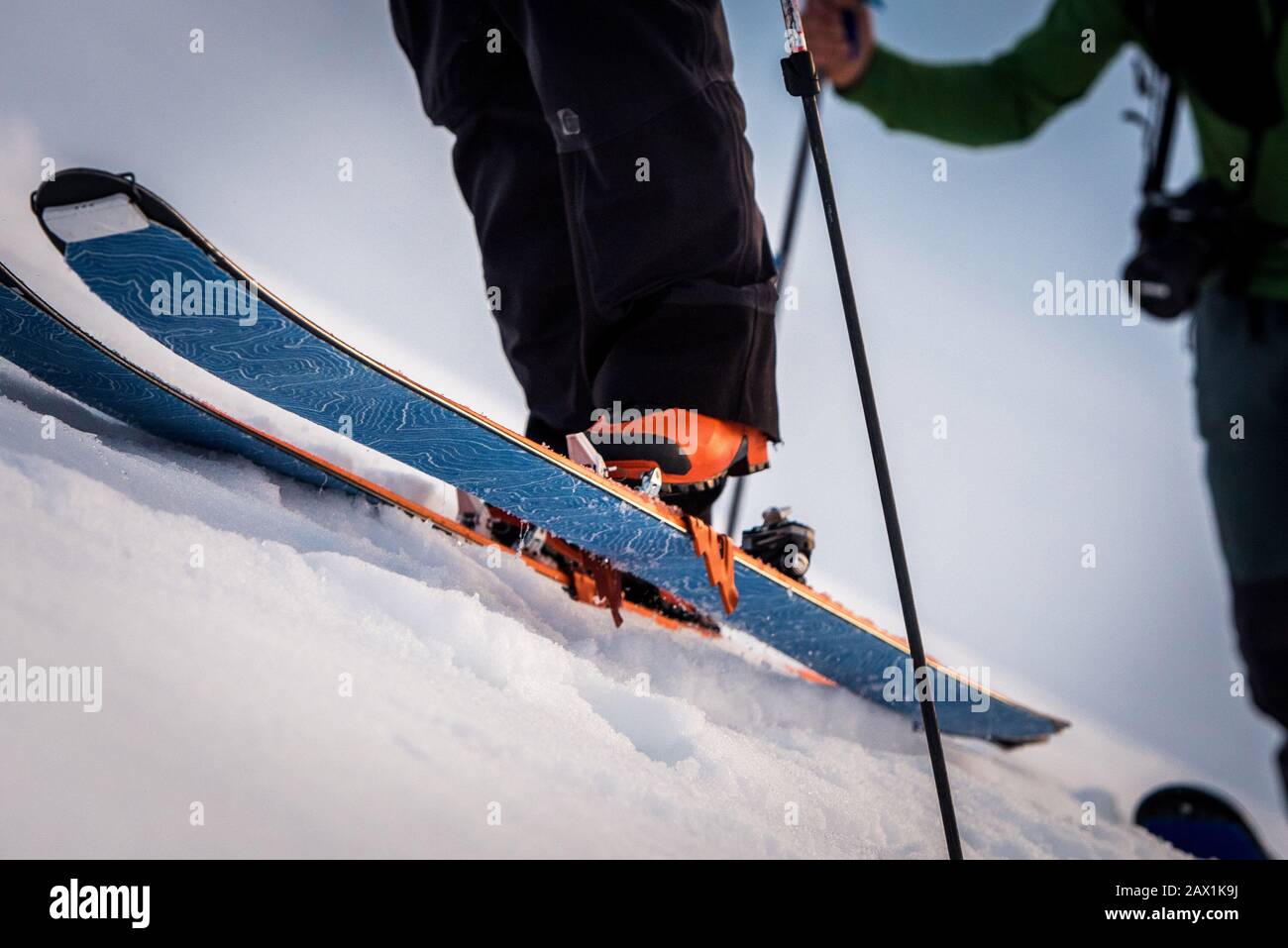 Bottom of backcountry skiing skins Stock Photo Alamy