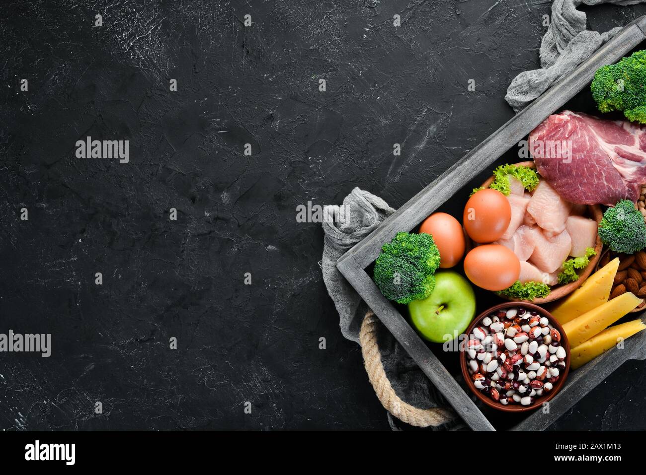 Protein foods meat cheese egg hires stock photography and images Alamy