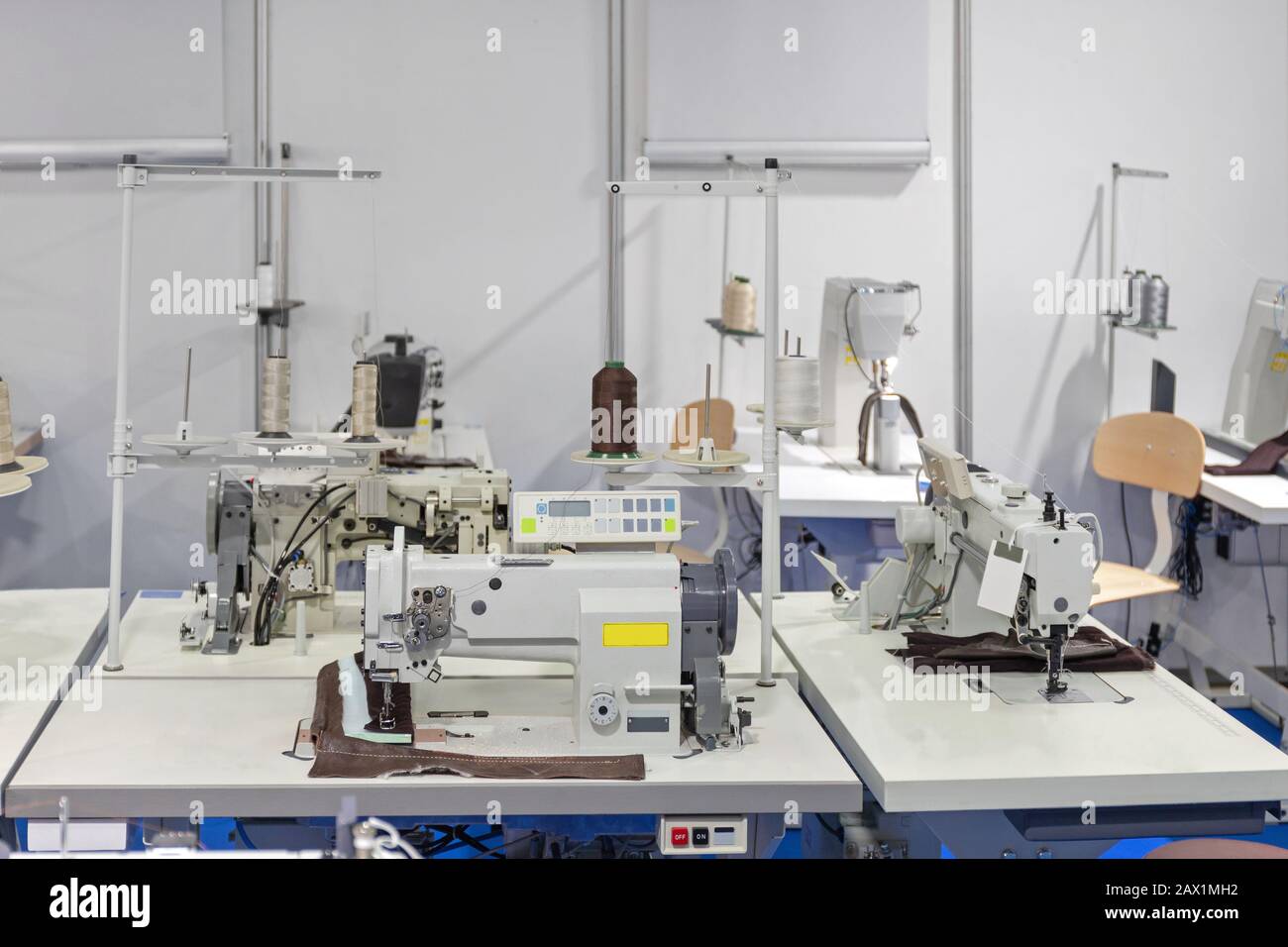 Sewing Machines in Garment Clothing Work Shop Manufacture Stock Photo Alamy