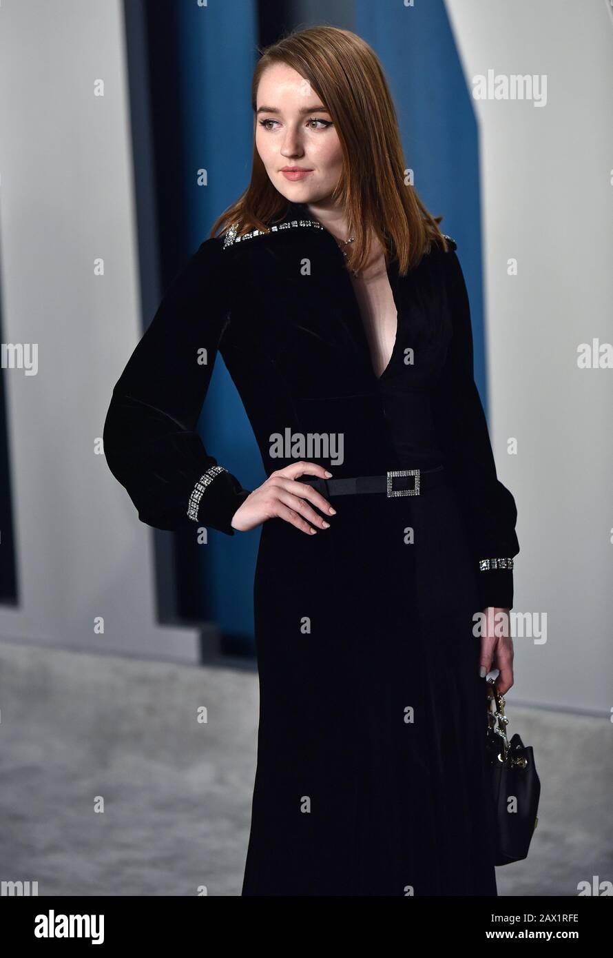 Beverly Hills, United States. 10th Feb, 2020. Kaitlyn Dever arrives for the Vanity Fair Oscar party at the Wallis Annenberg Center for the Performing Arts in Beverly Hills, California on February 9, 2020. Photo by Chris Chew/UPI Credit: UPI/Alamy Live News Stock Photo
