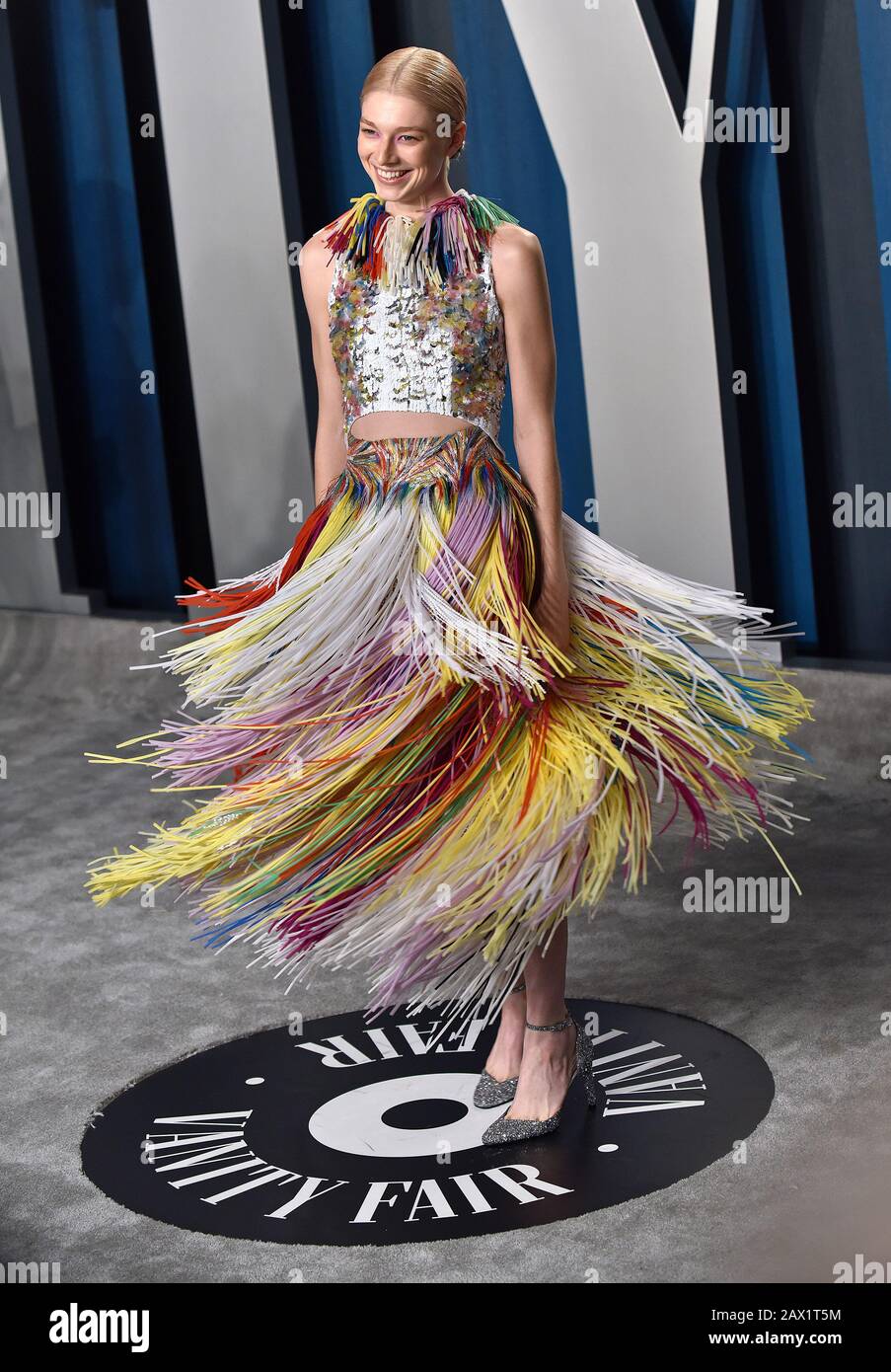 Beverly Hills, United States. 10th Feb, 2020. Hunter Schafer arrives for the Vanity Fair Oscar party at the Wallis Annenberg Center for the Performing Arts in Beverly Hills, California on February 9, 2020. Photo by Chris Chew/UPI Credit: UPI/Alamy Live News Stock Photo