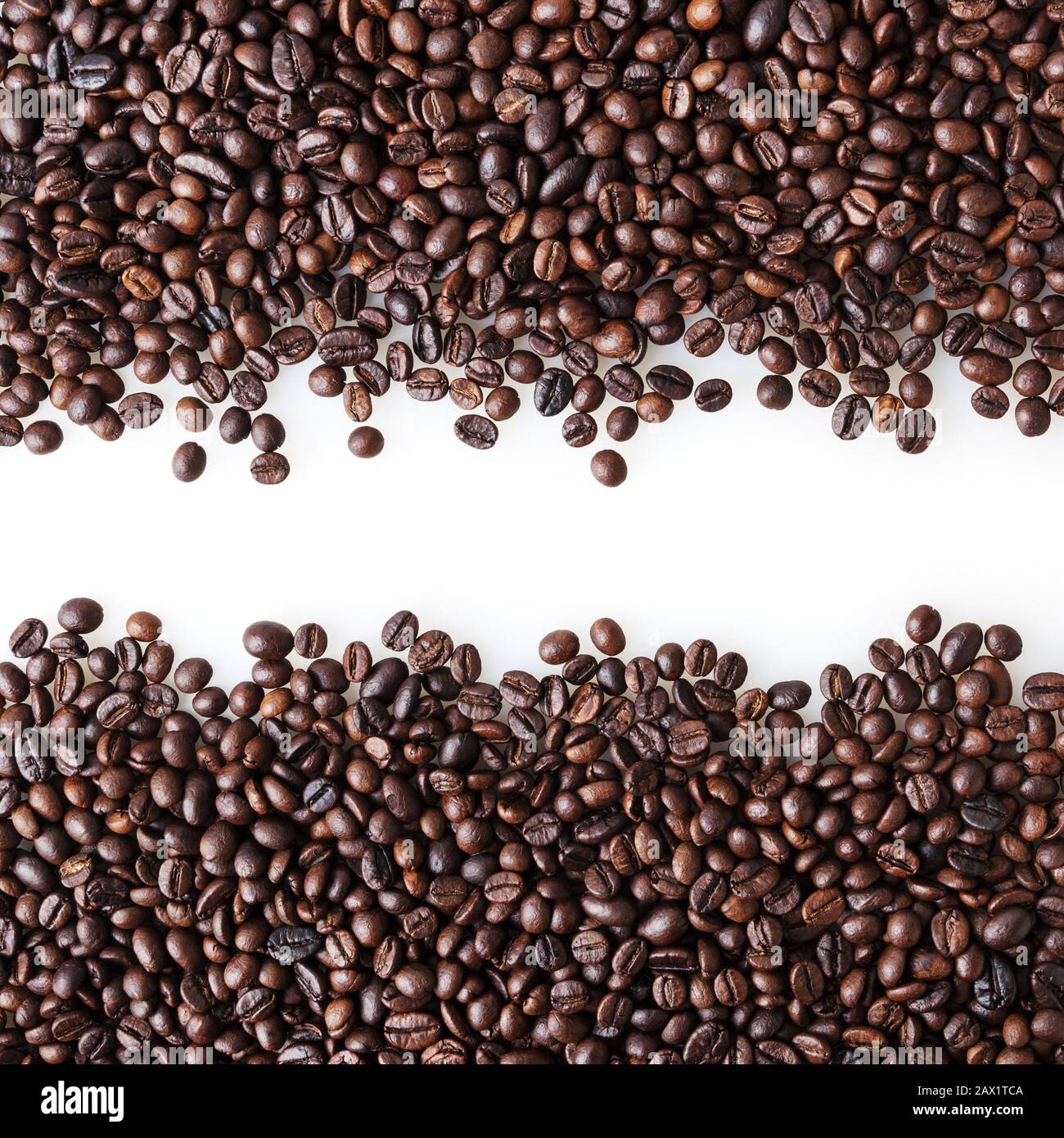Roasted coffee beans background with copy space Stock Photo - Alamy