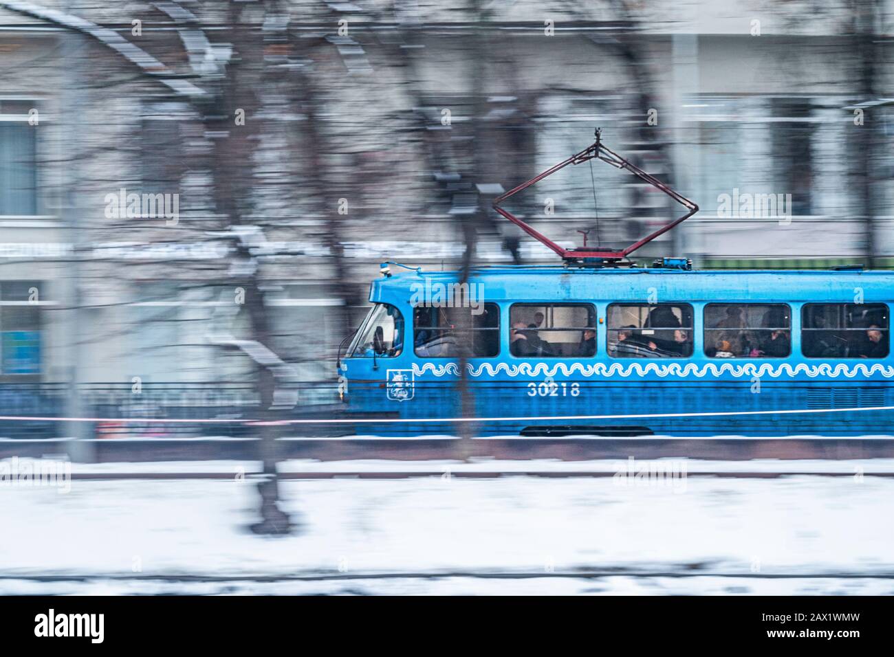 Russia, Moscow. A tram Stock Photo - Alamy