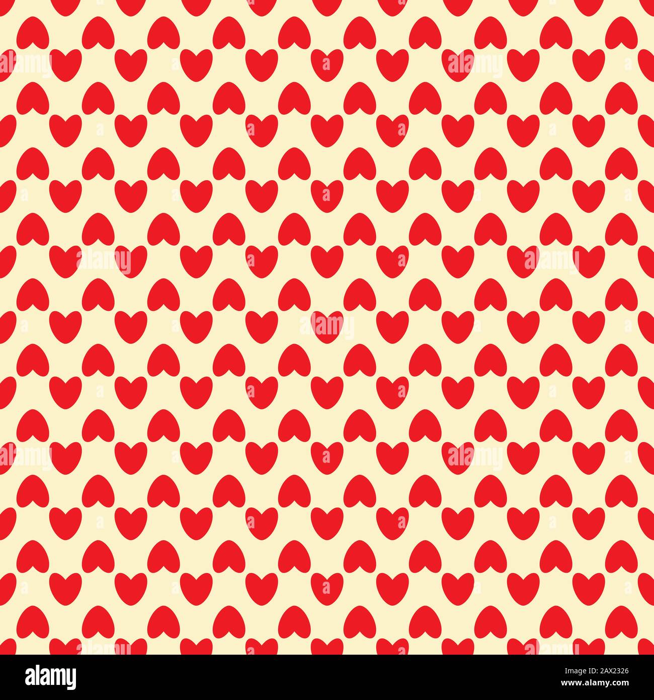 Love. Red hearts. Simple vector seamless pattern. Abstract background. Saint Valentines Day Stock Vector