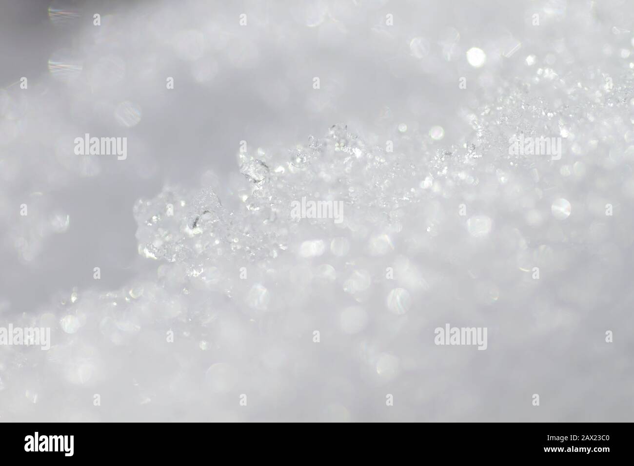 Bright white snow close up Stock Photo