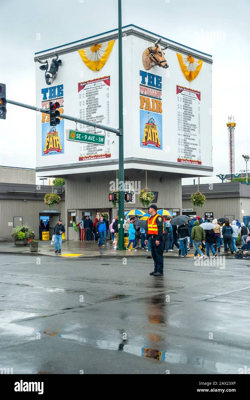 The "Gold Gate" entrance to the Puyallup Fair in Washington State on a