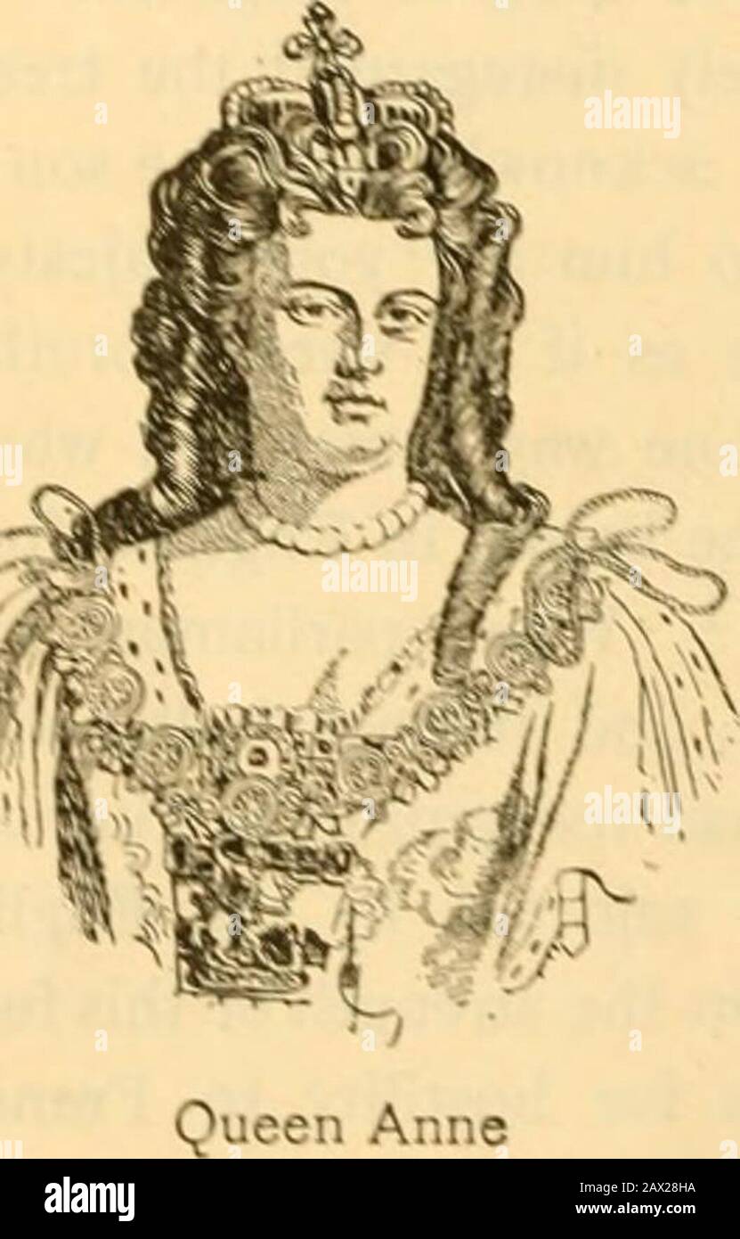 A short history of England . il-ity be wasted when there was need forit. and men of military training andgifts were none too numerous at thattime. Marlborough was therefore re-stored to favor and placed in commandof the allied English and Dutch forceson the continent immediately underthe king. Williams death left him for thetime with all the military power andresponsibility in his hands. In military and foreign affairs itwas Marlborough rather than the queen who was the real succes-sor of William. This resulted partiv from the fact that he haddirectly arid by means of his wife very great perso Stock Photo