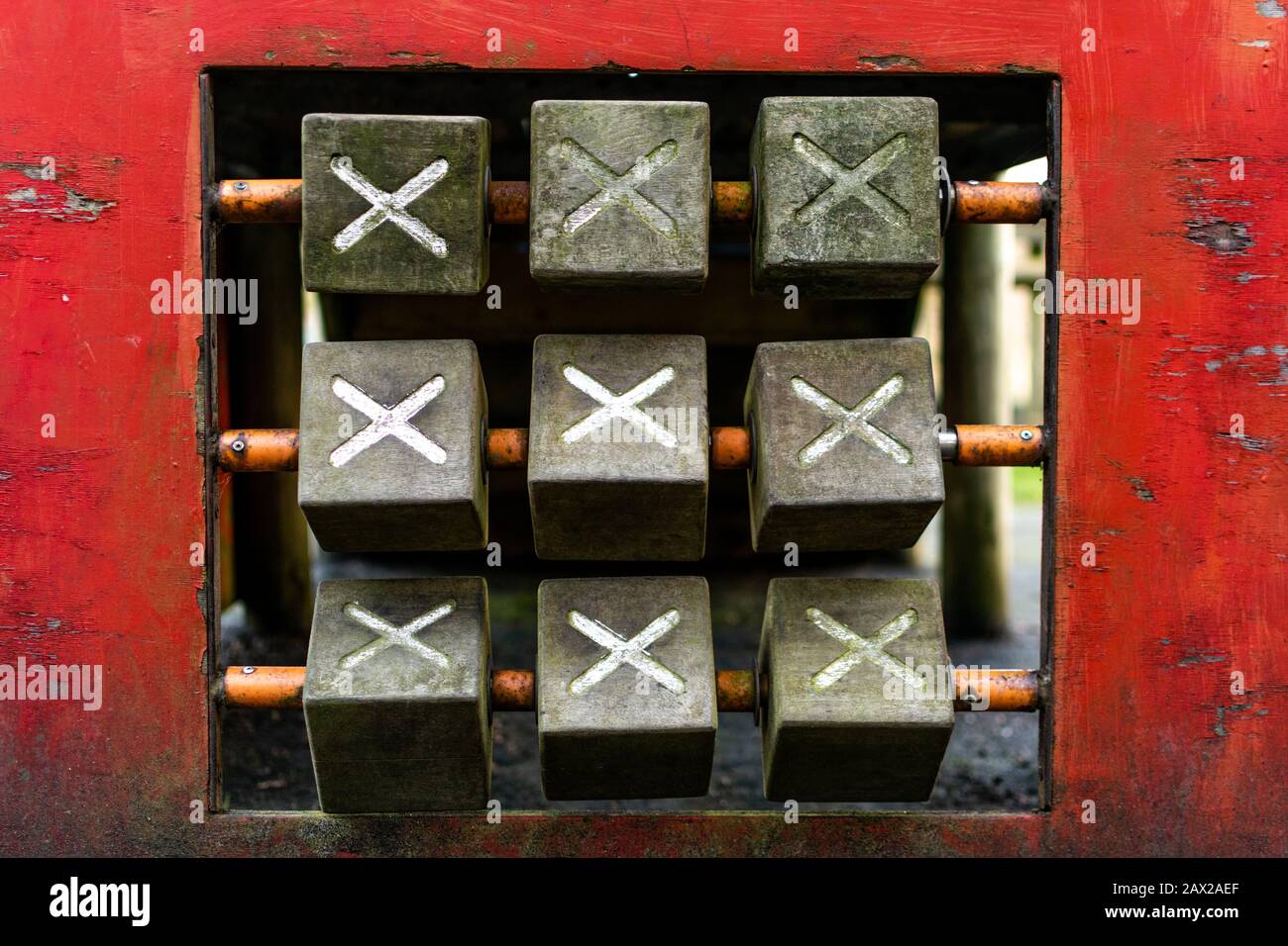 Playground Noughts and Crosses Stock Photo