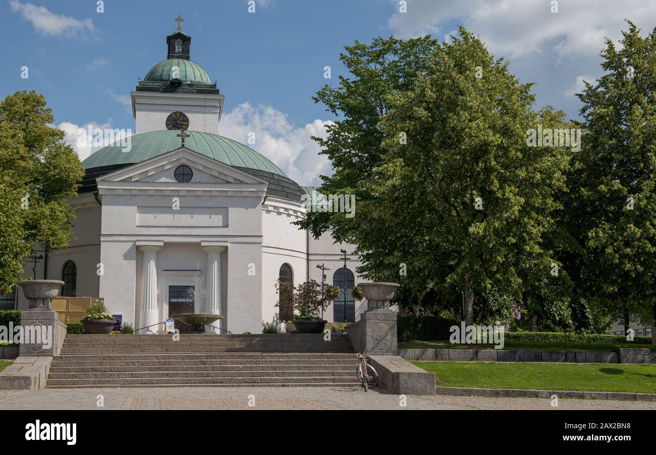 Hämeenlinna-Finland, July 22, 2019: Lutheran church in Hämenlinna in Southern Finland Stock Photo