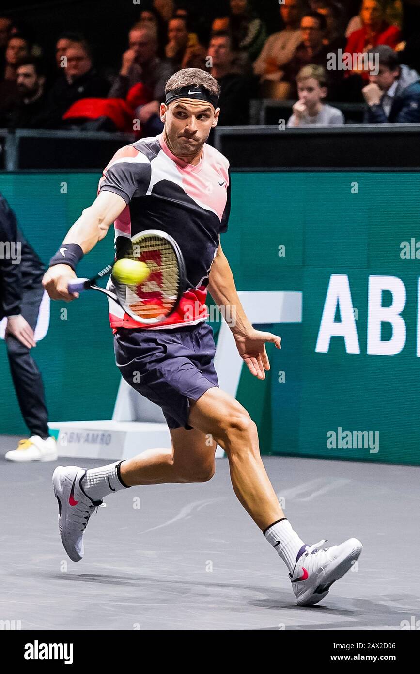 Rotterdam, Netherlands. 10th February, 2020. ROTTERDAM, ABN AMRO World Tennis  Tournament, 10-02-2020, Ahoy Rotterdam, Grigor Dimitrov (BUL) Credit: Pro  Shots/Alamy Live News Stock Photo - Alamy