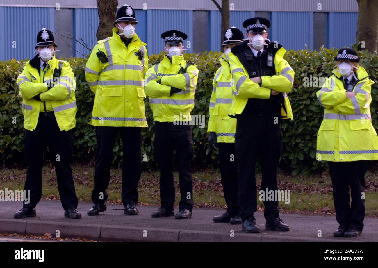 Devastation around The Buncefield Oil storage facility following a major explosion and fire on11