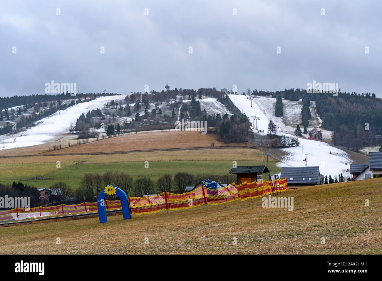 Conveyor belt ski lift, beginners ski area Ritzhagen, operated with
