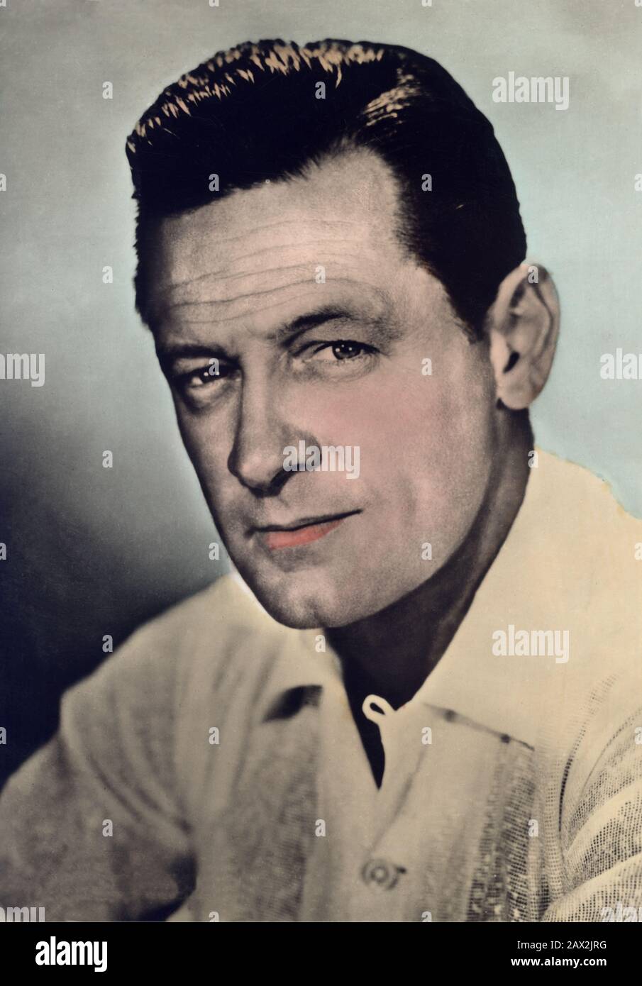 1955 ca , USA : The  celebrated movie actor  WILLIAM HOLDEN ( 1918 – 1981 ) - CINEMA - ATTORE CINEMATOGRAFICO - grease - brillantina  -  --- Archivio GBB Stock Photo
