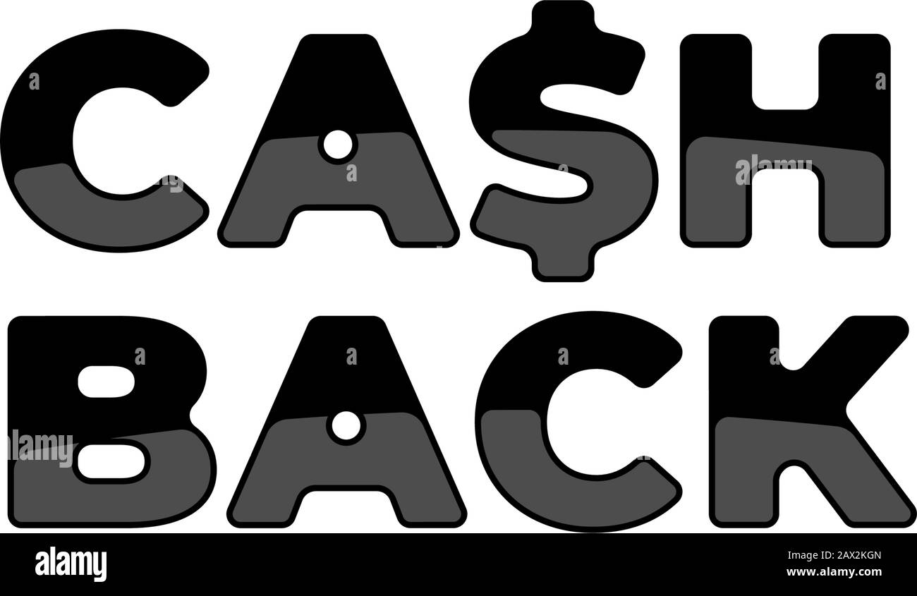 Cash back service sticker symbol template. Money refund cashback sign