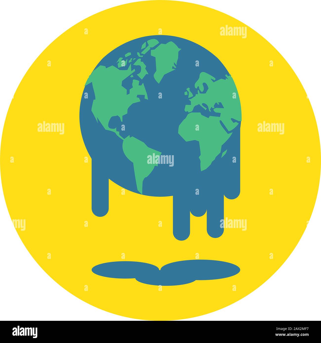 world planet earth melting icon Stock Vector Image & Art - Alamy