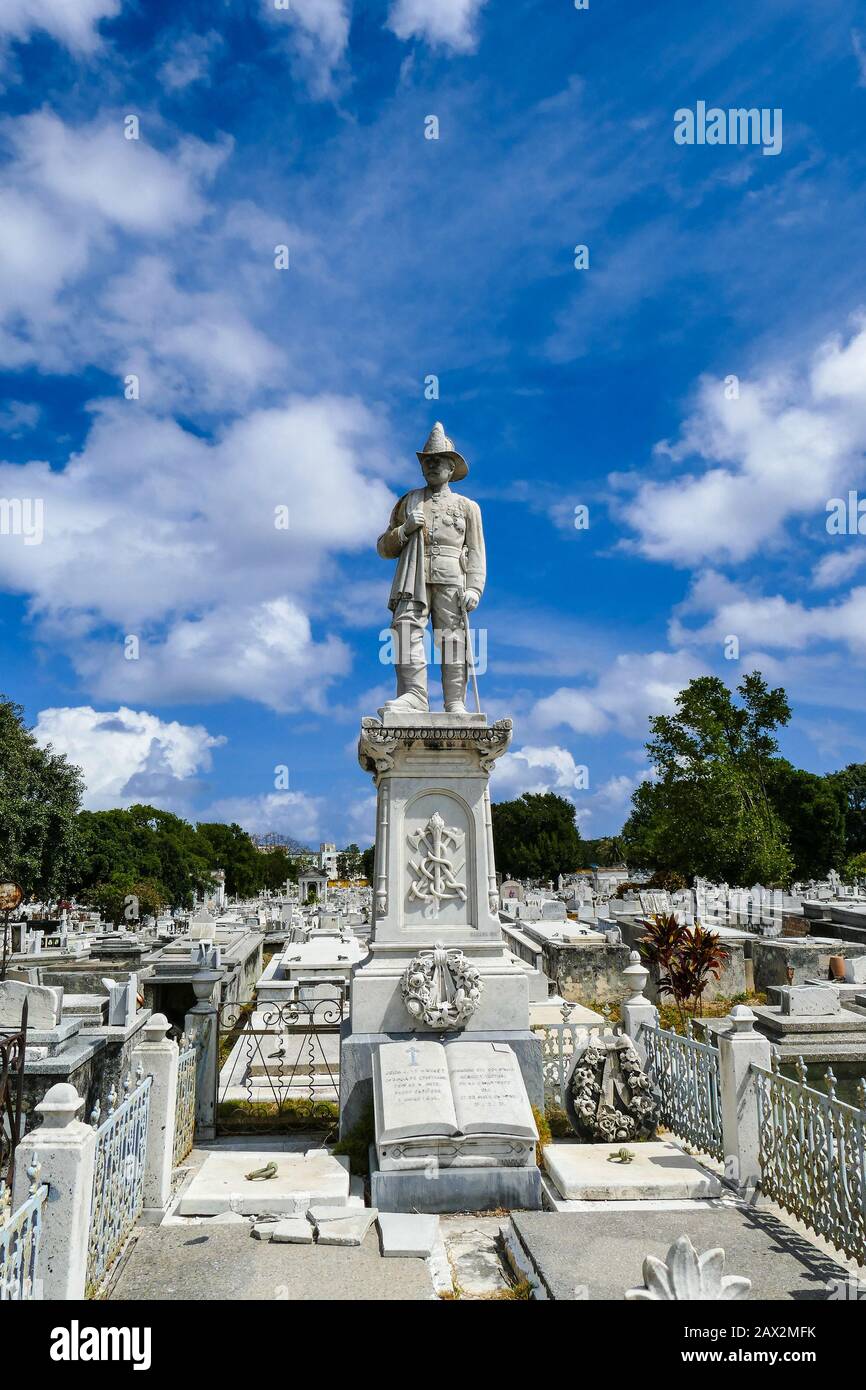 The Columbus Cemetery is a necropolis located in Cuba in the El Vedado district of Havana and founded in 1876 Stock Photo