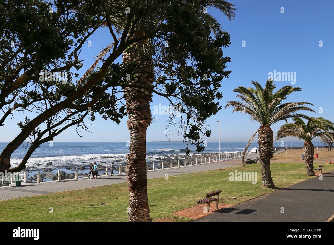 Seafront promenade, Beach Road, Sea Point, Cape Town, Table Bay, Western Cape Province, South Africa, Africa Stock Photo