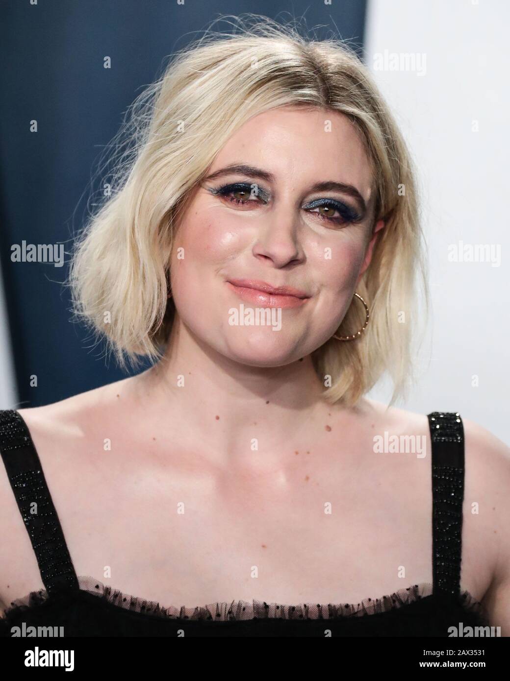 BEVERLY HILLS, LOS ANGELES, CALIFORNIA, USA - FEBRUARY 09: Greta Gerwig