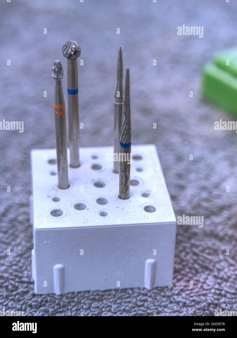 Drilling tools from diamond material used for stomatology. Treatment