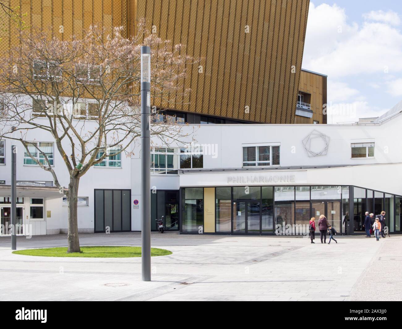 BERLIN, GERMANY - APRIL 30, 2017: Entrance To The Berliner Philharmonie Concert Hall In Berlin, Home to the Famous Berlin Philharmonic Orchestra Stock Photo