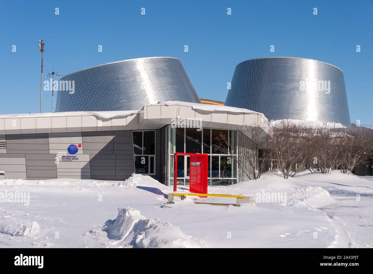 Montreal, CA - 8 February 2020: Montreal Rio Tinto Alcan Planetarium in winter Stock Photo