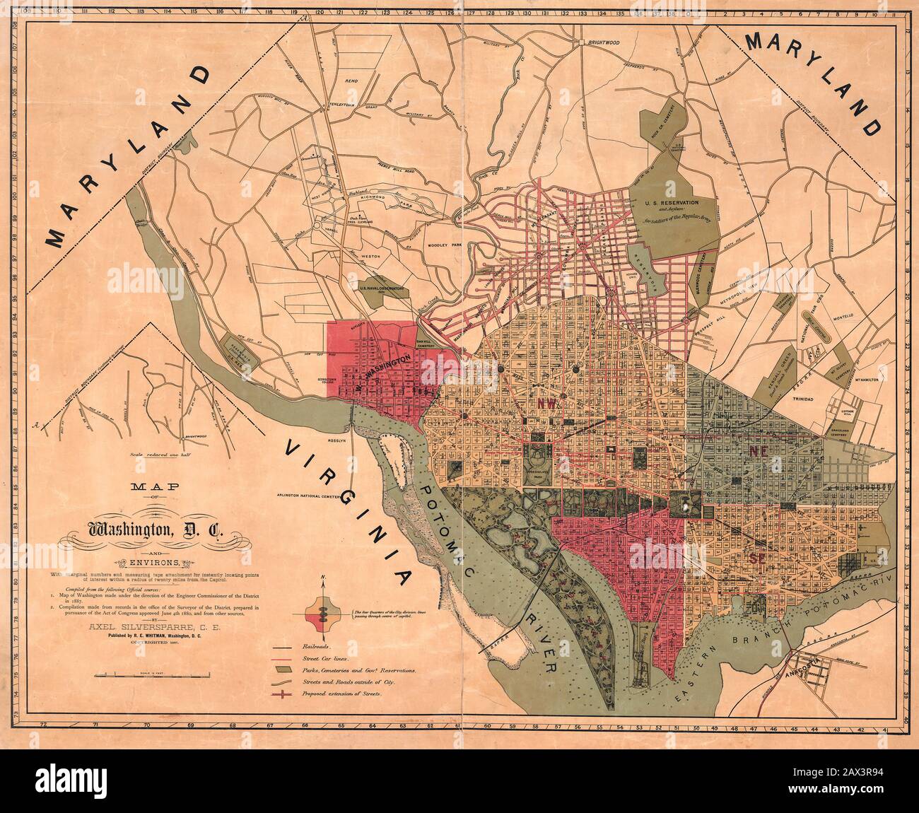 Washington dc map hires stock photography and images Alamy