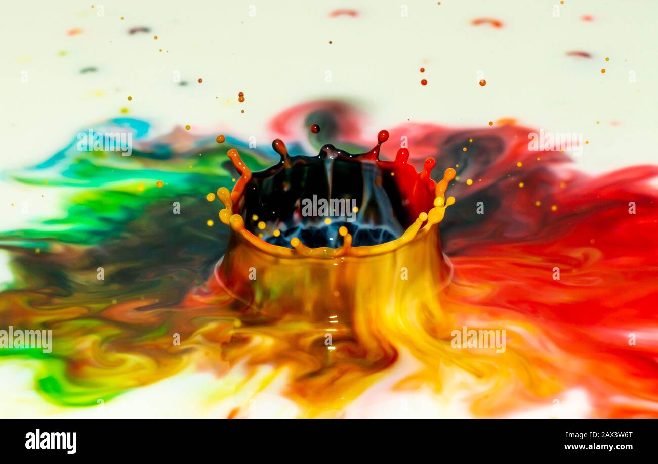 Multi colored paint splashes hires stock photography and images Alamy