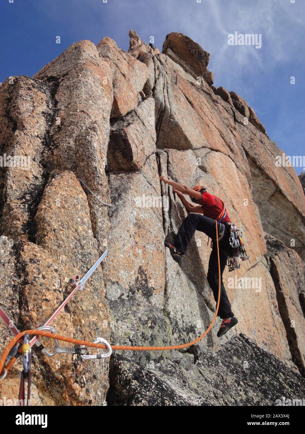 Rock climbing in the Alps, Austria Stock Photo Alamy