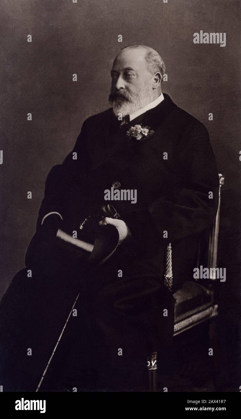 1910 ca, London , England : The King EDWARD VII ( London 1841 - 1910 ) son  of Queen Victoria ( Vittoria , 1819 - 1901 ) . Photo by W.S. Stuart ,