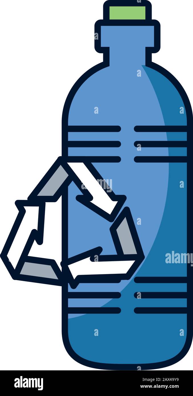 arrows recycle symbol with bottle plastic Stock Vector Image & Art - Alamy