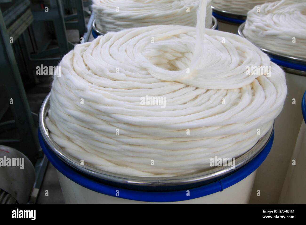 The spinning mill workshop Stock Photo - Alamy